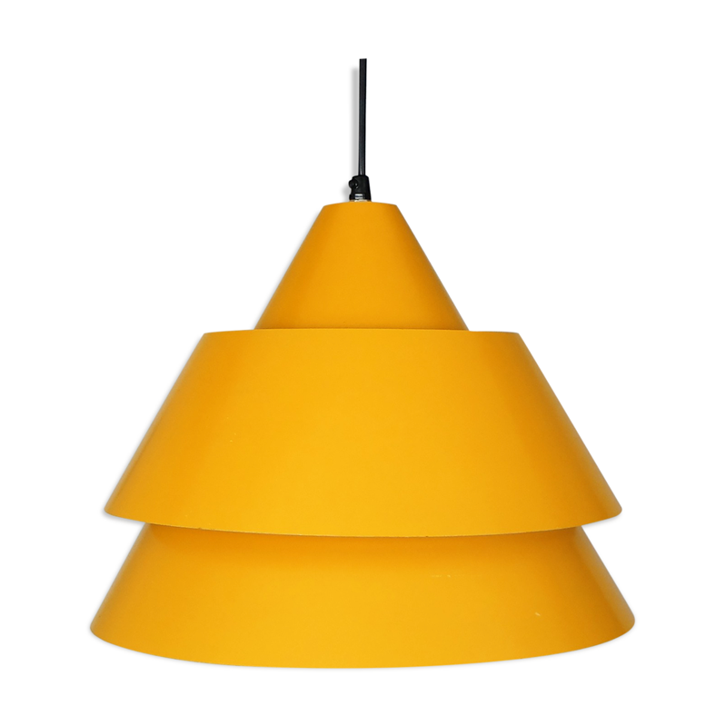 Mid-Century Danish Zone Pendant Lamp in Bahama Yellow by Jo