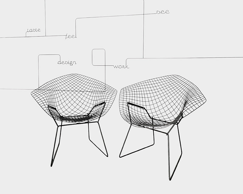 Pair of Diamond chairs, Harry Bertoia for Knoll International, 1960s