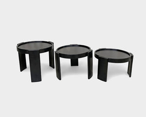 Stacking Tables model 780, Gianfranco Frattini for Cassina, Italy, set of 3