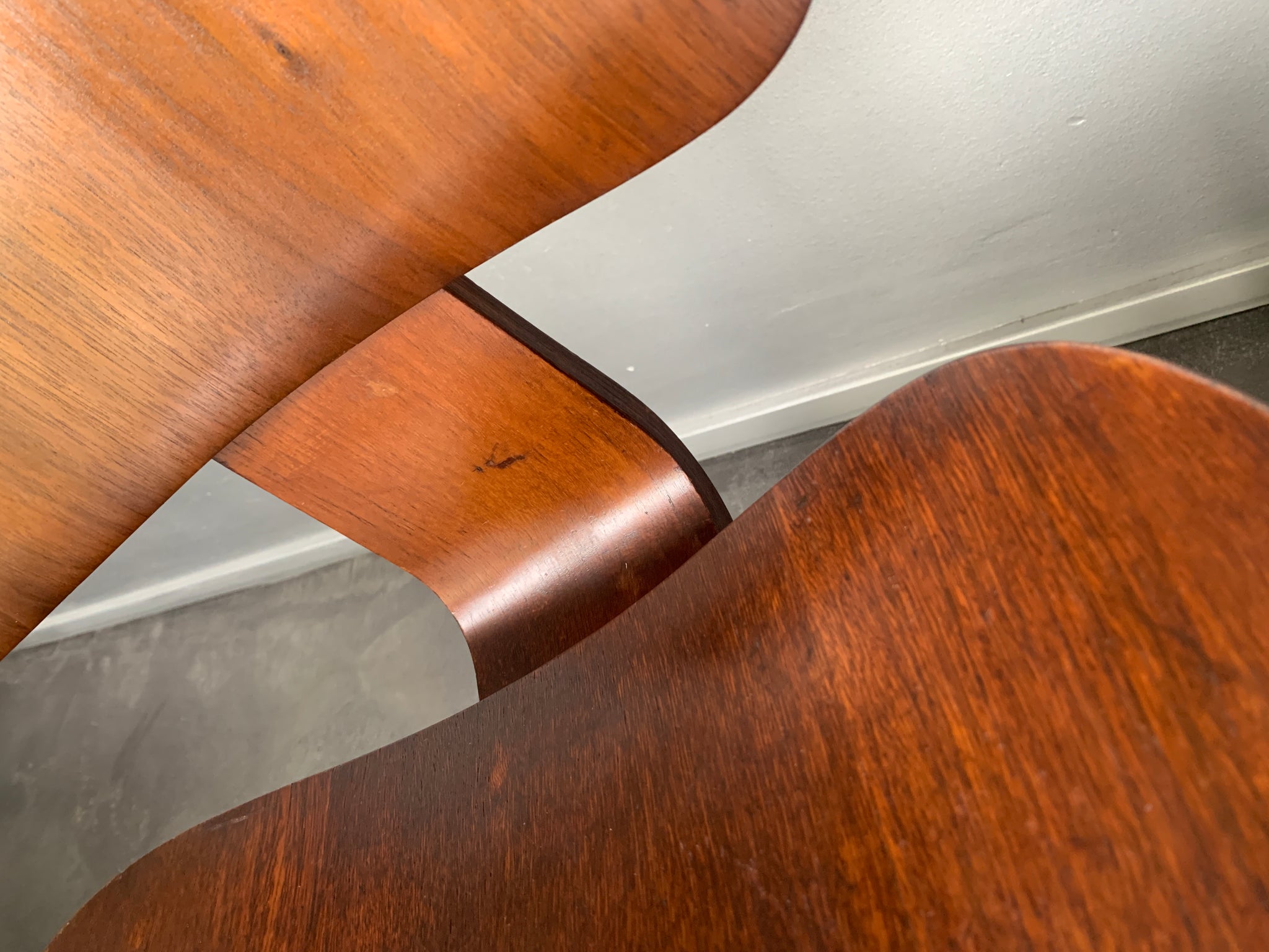 1945 DCW Dining Chair Wood, Charles & Ray Eames for Evans Plywood, with label