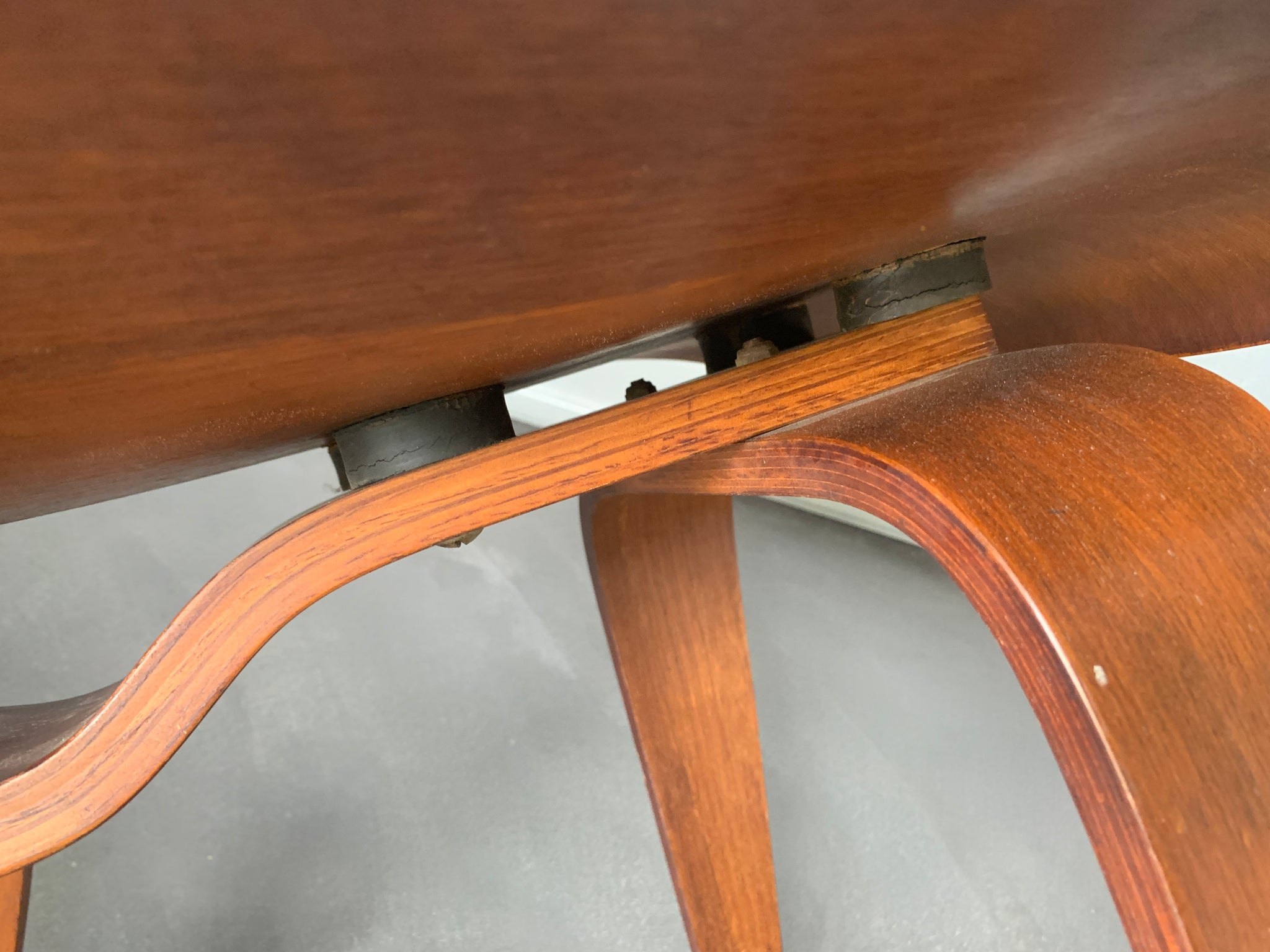 1945 DCW Dining Chair Wood, Charles & Ray Eames for Evans Plywood, with label