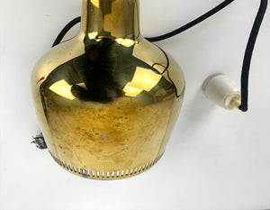 Golden Bell Pendant Lamp in solid Brass Alvar Aalto for Louis Poulsen, 1950s