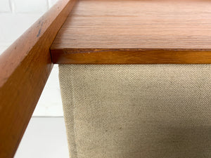 Danish Teak Side Table with Magazine Holder, 1960s Mid-Century