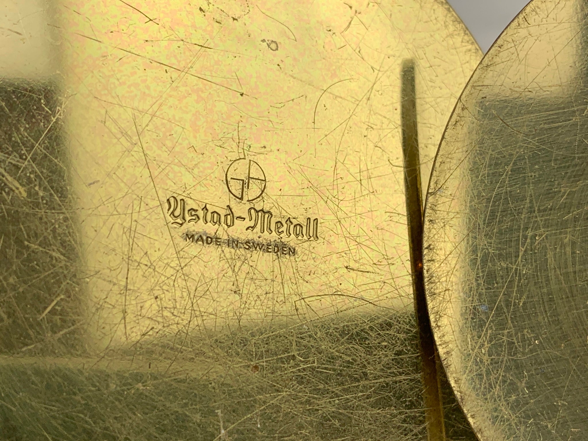 Set of 10 Brass Scandinavian Candlesticks by Gunnar Ander, Ystad Metall Sweden 1950