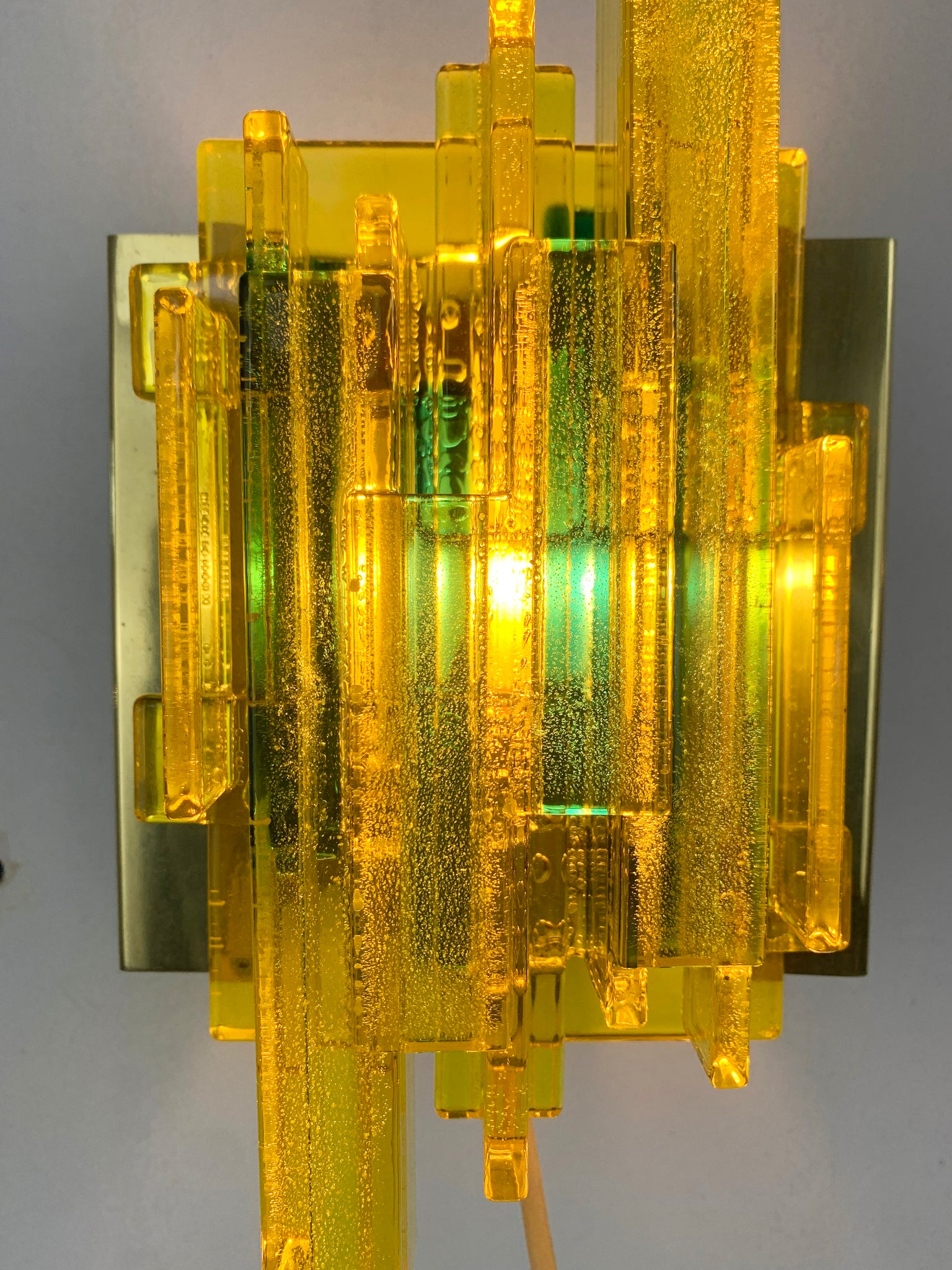 Pair Brutalist Wall Lights, Claus Bolby for Cebo Industri, Denmark, 1970s