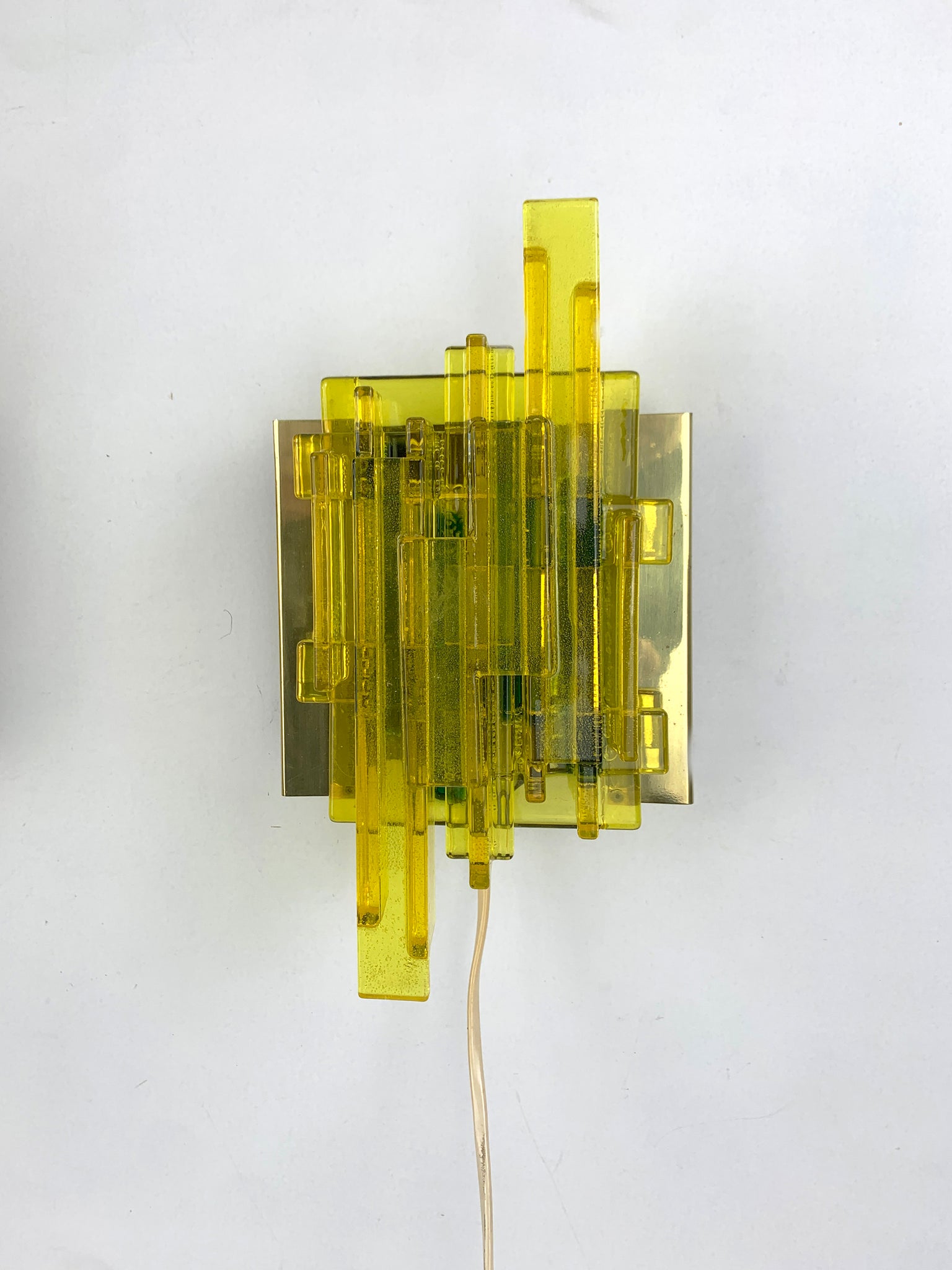 Pair Brutalist Wall Lights, Claus Bolby for Cebo Industri, Denmark, 1970s