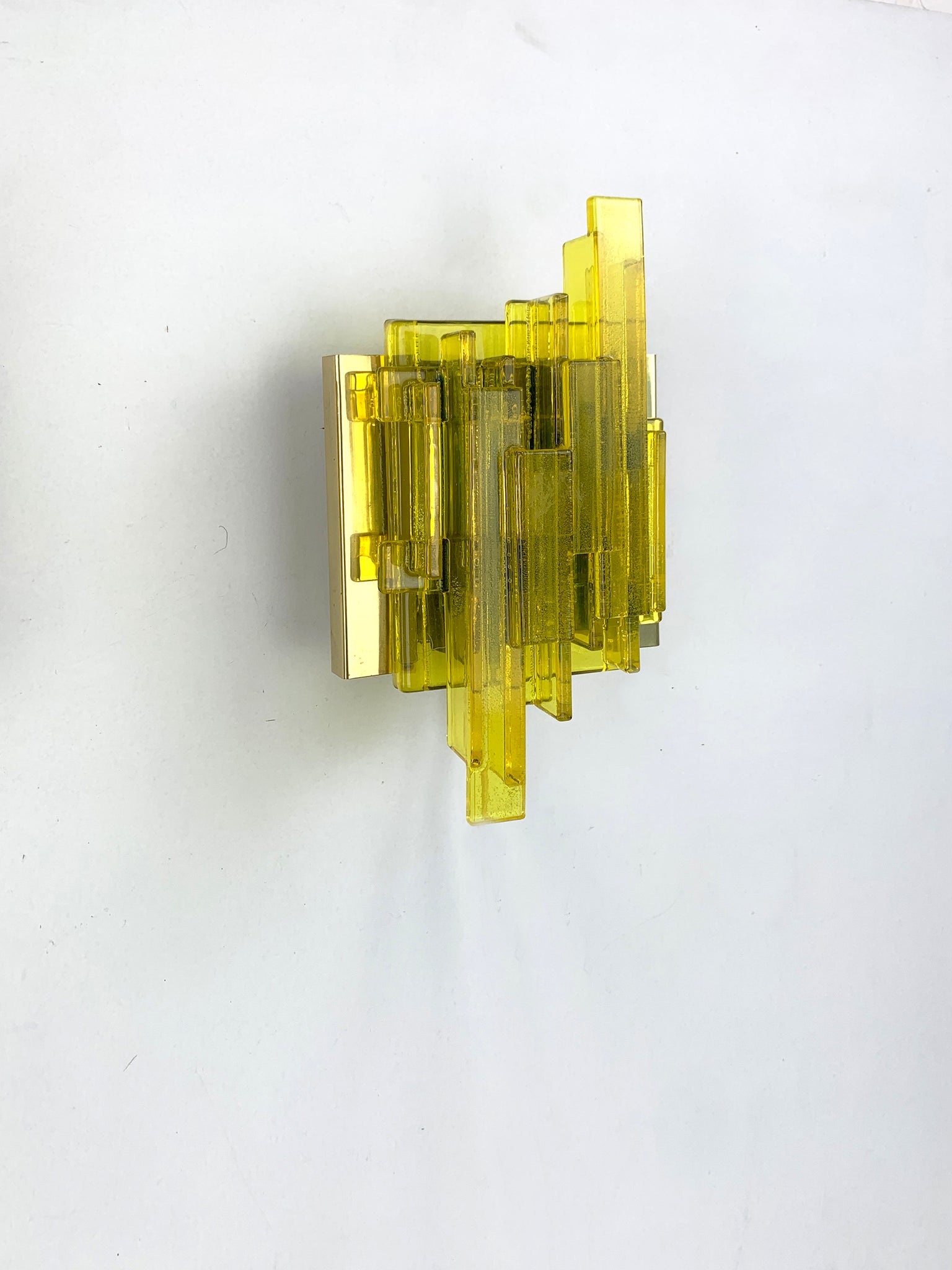 Pair Brutalist Wall Lights, Claus Bolby for Cebo Industri, Denmark, 1970s