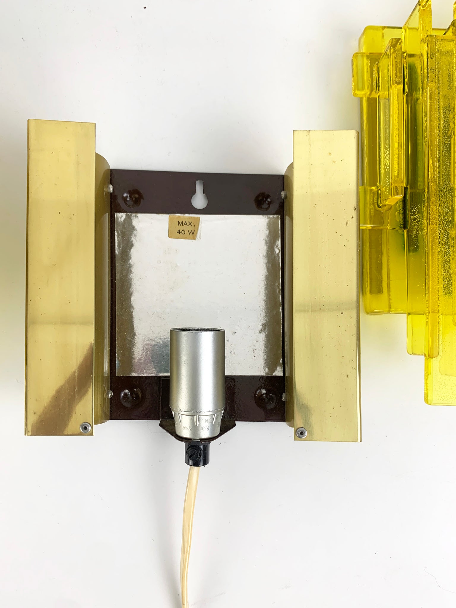 Pair Brutalist Wall Lights, Claus Bolby for Cebo Industri, Denmark, 1970s