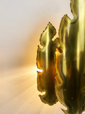 Pair Brutalist Wall Lights by Svend Aage Holm Sorensen for Holm Sørensen, Denmark