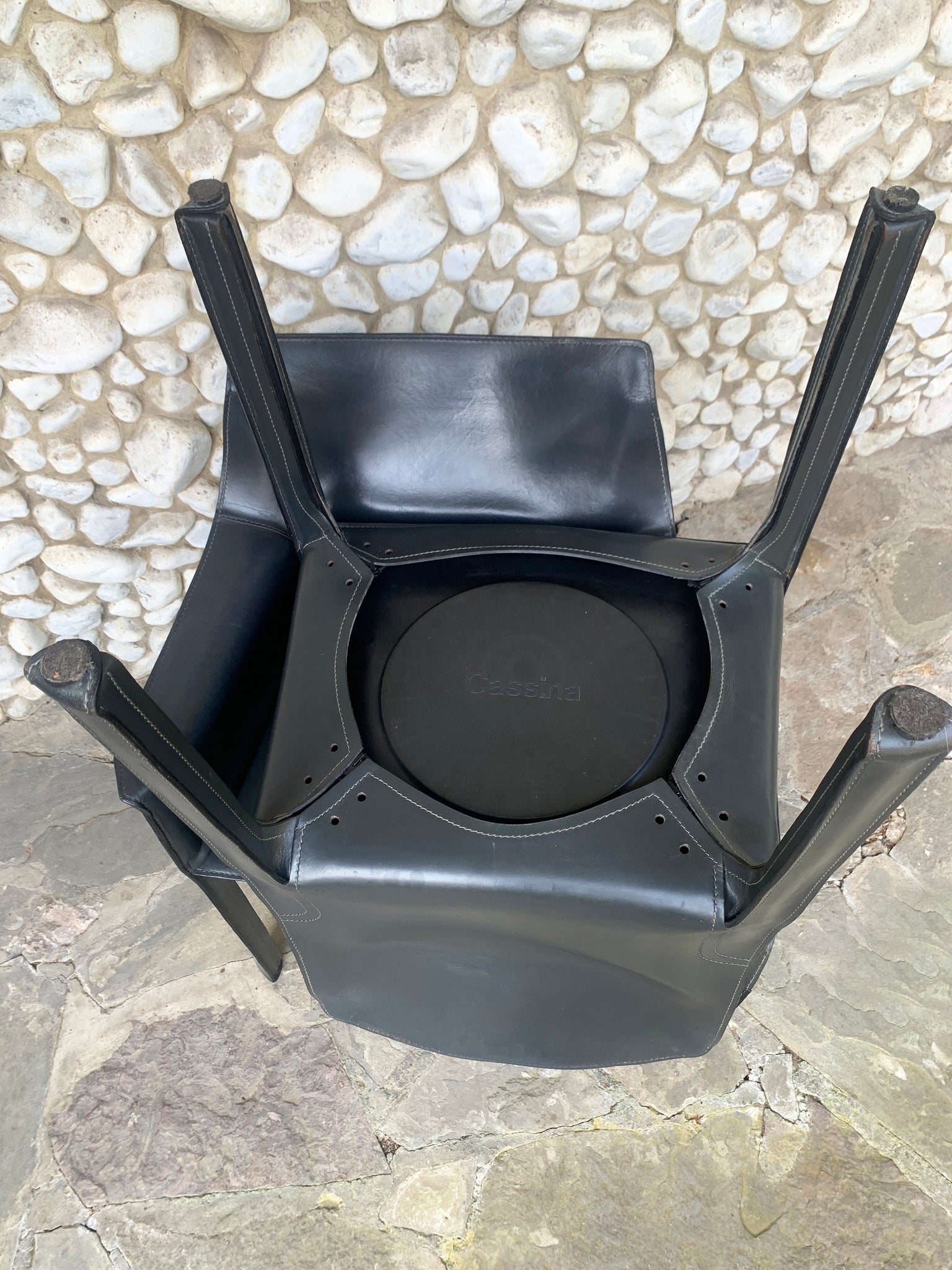 Pair CAB 413 Armchairs in Grey Leather by Mario Bellini for Cassina, 1980s