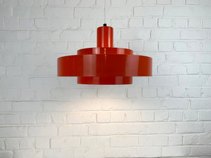 Red Equator Pendant Lamp by Jo Hammerborg for Fog & Mørup, 1960s