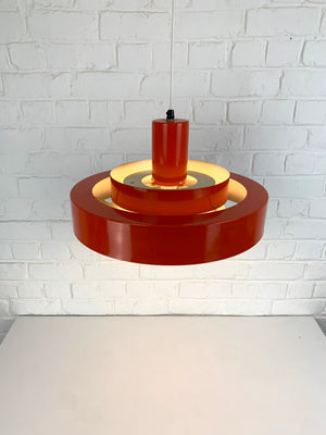 Red Equator Pendant Lamp by Jo Hammerborg for Fog & Mørup, 1960s