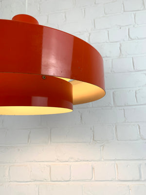 Red Equator Pendant Lamp by Jo Hammerborg for Fog & Mørup, 1960s