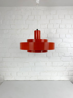 Red Equator Pendant Lamp by Jo Hammerborg for Fog & Mørup, 1960s