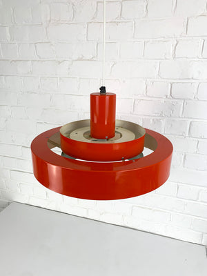 Red Equator Pendant Lamp by Jo Hammerborg for Fog & Mørup, 1960s