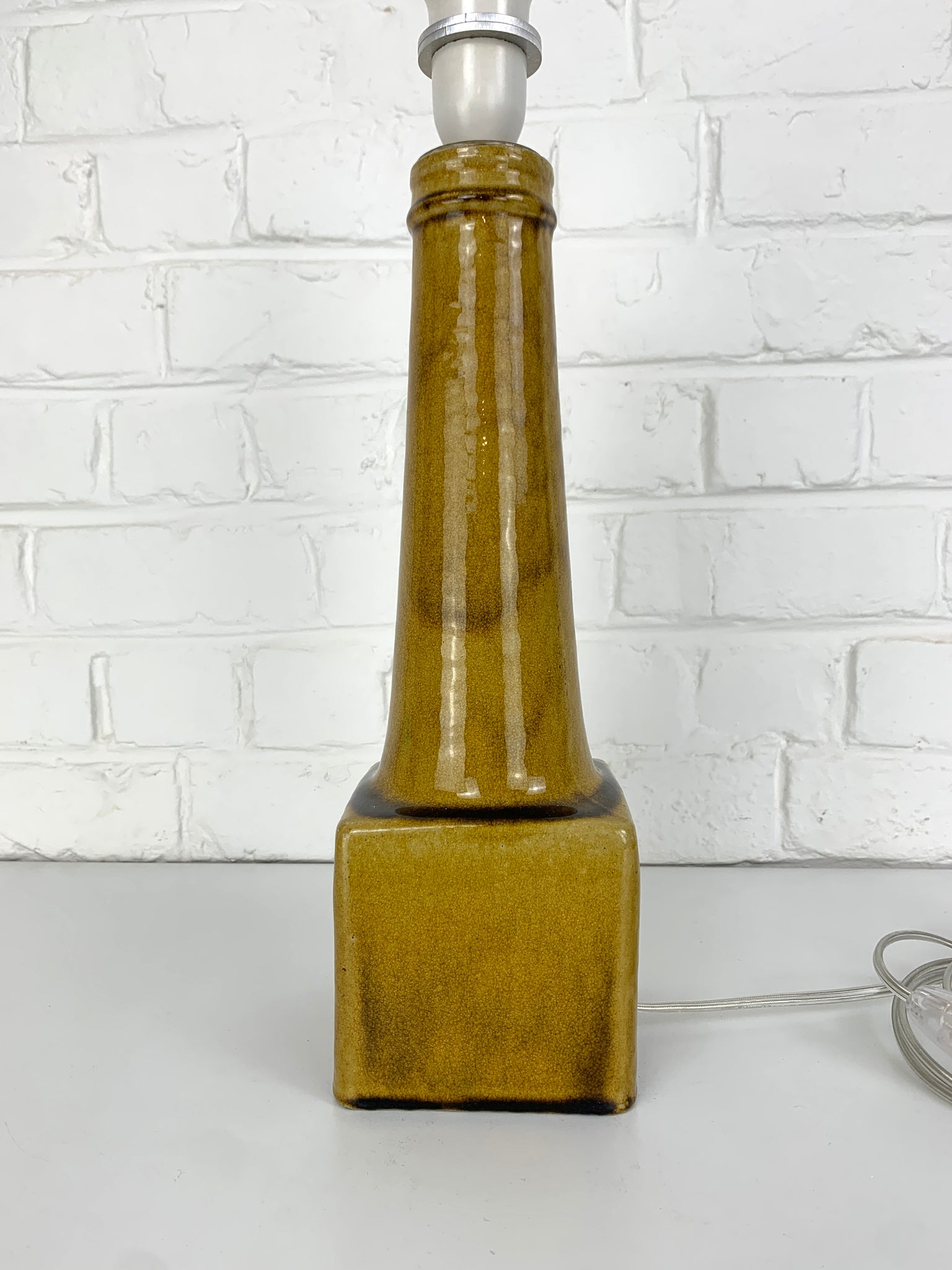 Danish Modernist Ceramic Table Lamp, Stoneware, Nils Kähler for HAK Denmark 1960