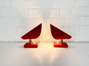 Mid-Century Wall Lights Erik Warna for EWA, Sweden, 1950s, set of 2