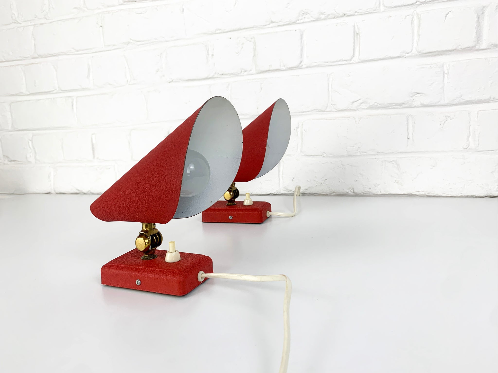 Mid-Century Wall Lights Erik Warna for EWA, Sweden, 1950s, set of 2