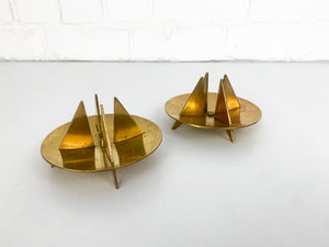 Pair Brass Candleholders Nr.20 by Pierre Forsell for Skultuna Sweden 1960s