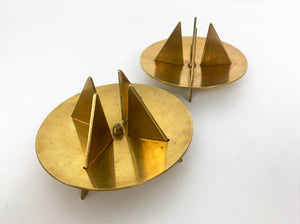 Pair Brass Candleholders Nr.20 by Pierre Forsell for Skultuna Sweden 1960s