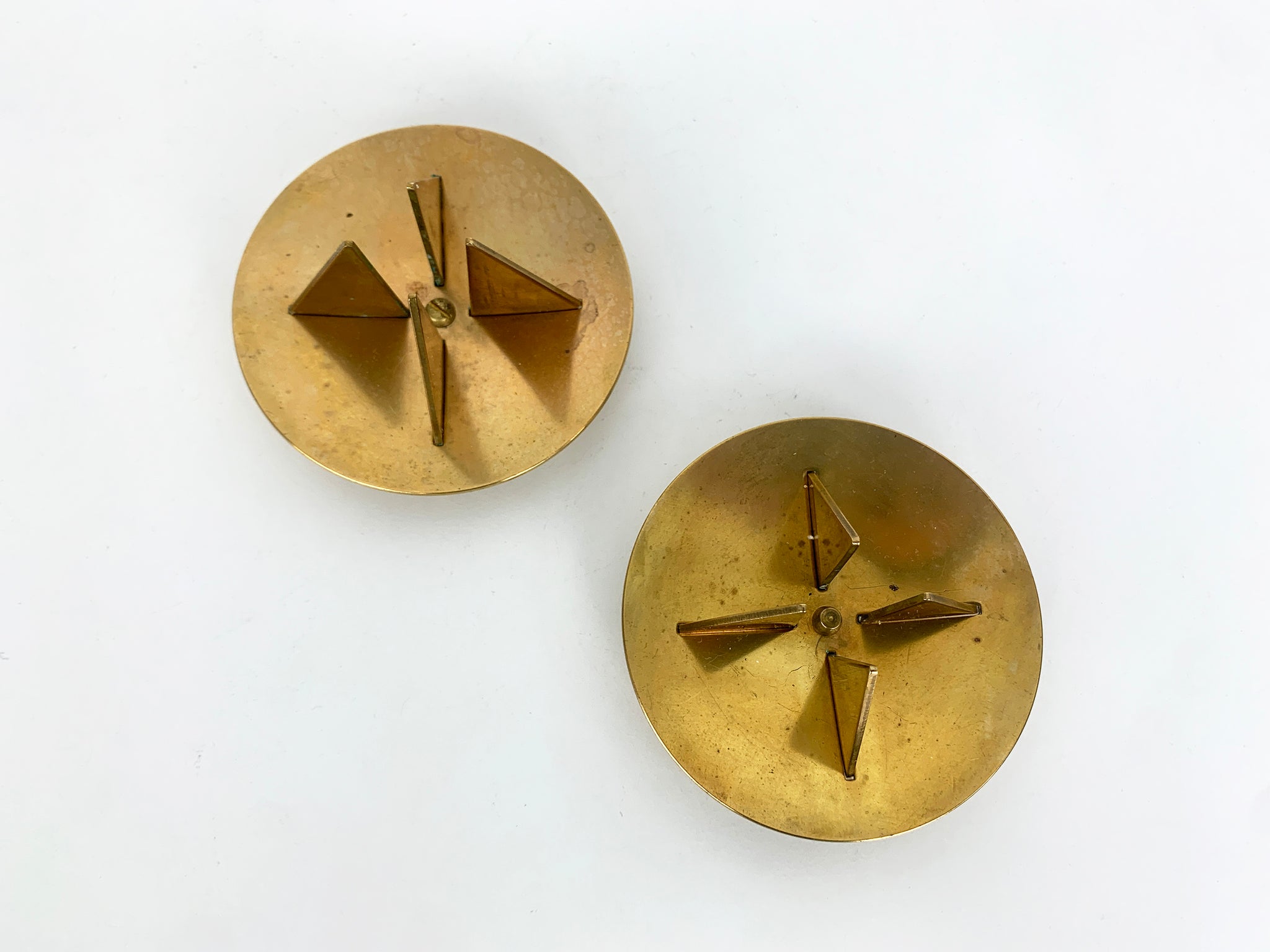 Pair Brass Candleholders Nr.20 by Pierre Forsell for Skultuna Sweden 1960s