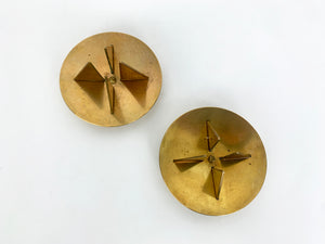 Pair Brass Candleholders Nr.20 by Pierre Forsell for Skultuna Sweden 1960s