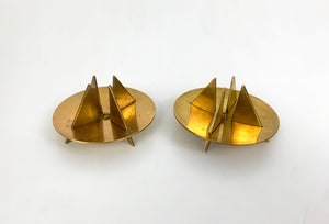 Pair Brass Candleholders Nr.20 by Pierre Forsell for Skultuna Sweden 1960s