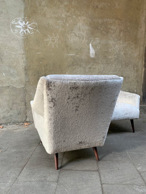 Carlo de Carli Lounge Chairs 1950s upholstered in Fendi Casa Velvet, Pair
