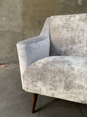 Carlo de Carli Lounge Chairs 1950s upholstered in Fendi Casa Velvet, Pair