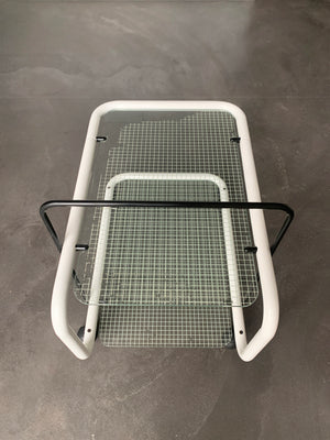Postmodern Trolley, Memphis Style, Quaderna Pattern, Italy 1980s