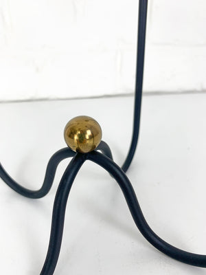 Mid-Century Brass & Metal Candelabra by Gunnar Ander for Ystad Metall, Sweden, 1950s