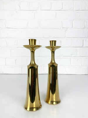 Jens Quistgaard Brass Candlesticks JHQ Dansk Design Candle Holders