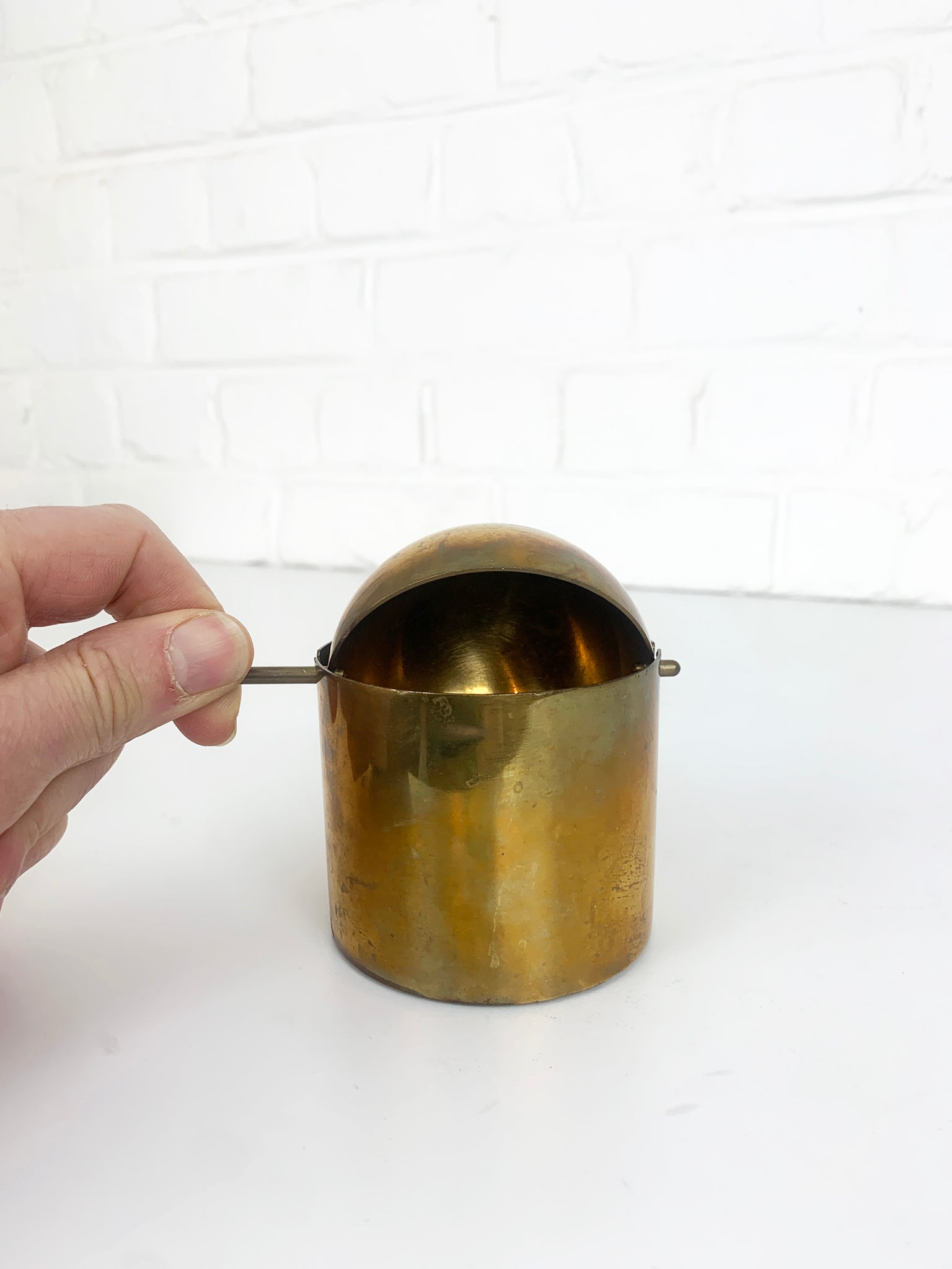 Brass Ashtray by Arne Jacobsen for SAS Hotel by Stelton, Cylinda-Line, 1960