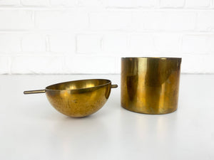Brass Ashtray by Arne Jacobsen for SAS Hotel by Stelton, Cylinda-Line, 1960