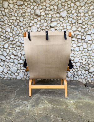 Pernilla Lounge Arm Chair, new leather, by Bruno Mathsson, Sweden 1970