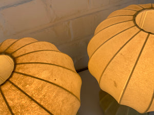 Pair small cocoon Gatto Table Lamps Achille & Pier Castiglioni Flos Italy 1960