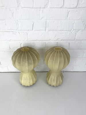 Pair small cocoon Gatto Table Lamps Achille & Pier Castiglioni Flos Italy 1960