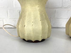 Pair small cocoon Gatto Table Lamps Achille & Pier Castiglioni Flos Italy 1960