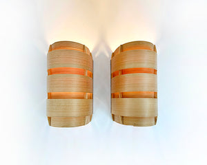 Pair V-155 Wall Lamps in Pinewood by Hans-Agne Jakobsson for AB Markaryd, 1960s