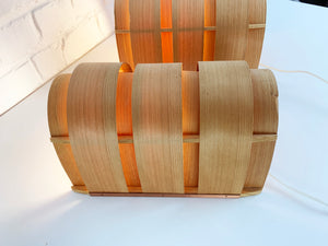 Pair V-155 Wall Lamps in Pinewood by Hans-Agne Jakobsson for AB Markaryd, 1960s