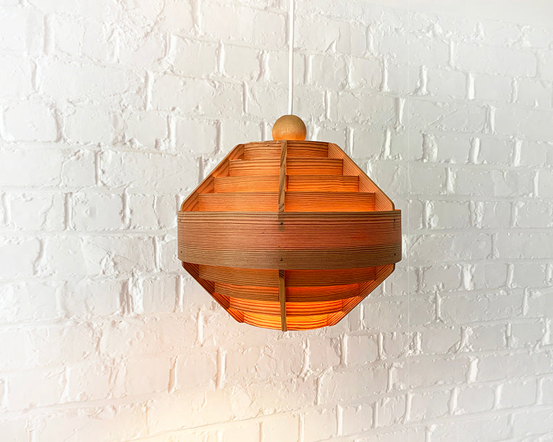 Pinewood Pendant Lamp by Hans-Agne Jakobsson for AB Markaryd, 1960s