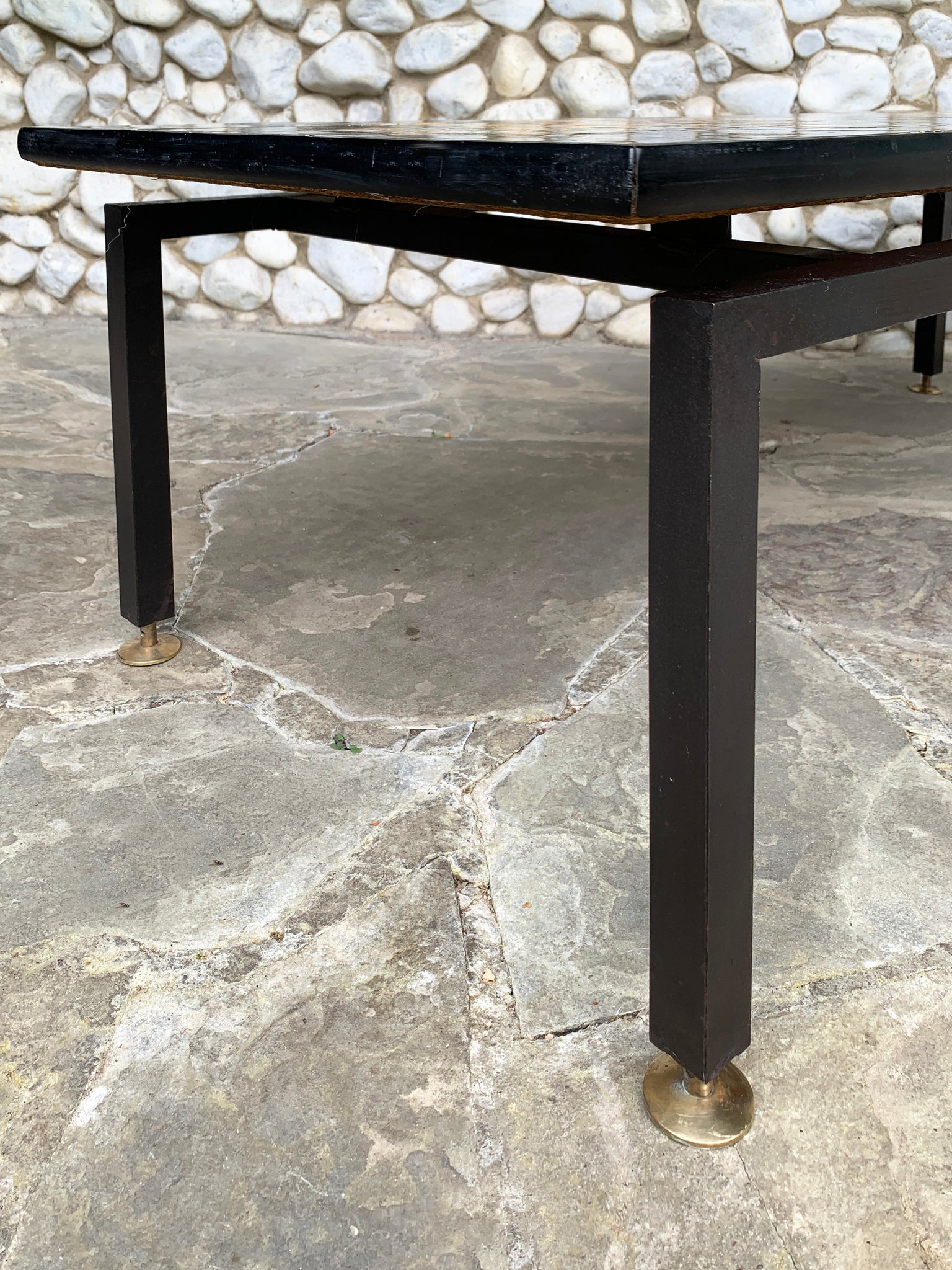 Modernist Coffee Table with ceramic tiles, C. de Savigny, France, 1960s