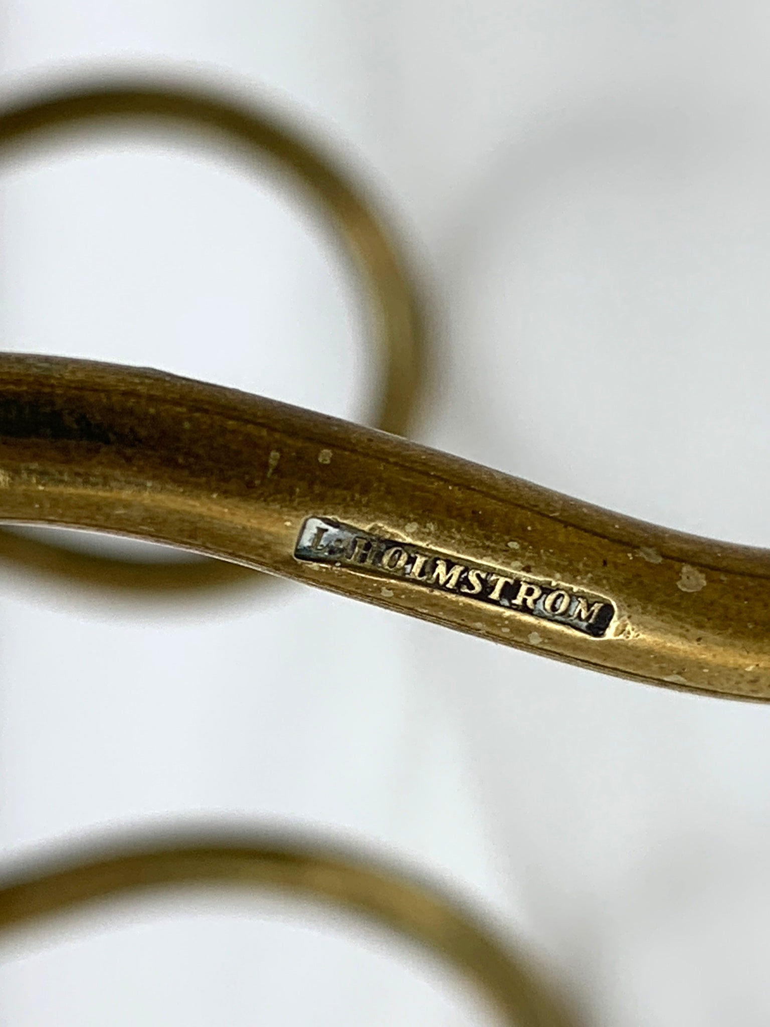 Swedish Modern Brass Candelabra by Lars Holmström for Svenskt Tenn, Sweden, 1950