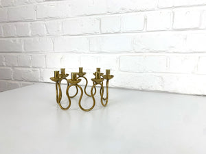 Swedish Modern Brass Candelabra by Lars Holmström for Svenskt Tenn, Sweden, 1950