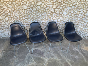 Set of 4 DSX Fiberglass Chairs, Charles & Ray Eames for Herman Miller, 1980s