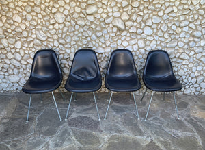Set of 4 DSX Fiberglass Chairs, Charles & Ray Eames for Herman Miller, 1980s