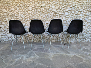 Set of 4 DSX Fiberglass Chairs, Charles & Ray Eames for Herman Miller, 1980s