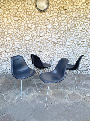 Set of 4 DSX Fiberglass Chairs, Charles & Ray Eames for Herman Miller, 1980s