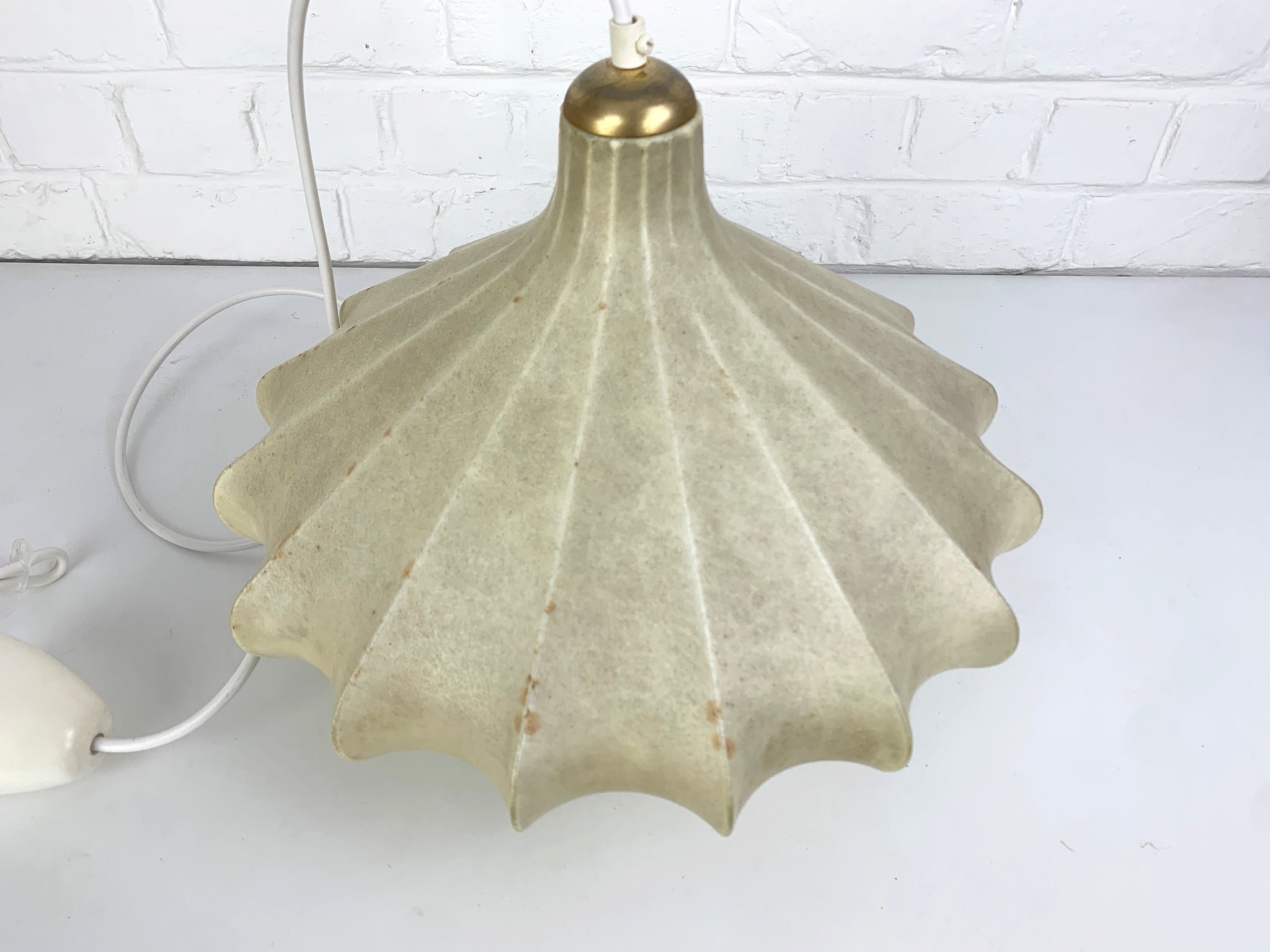 Cocoon Pendant by Lamp Friedel Wauer for Goldkant Leuchten, 1960s