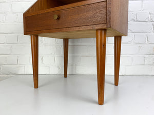 Danish Nightstand in Teak with shelf and drawer, 1960s Mid-Century